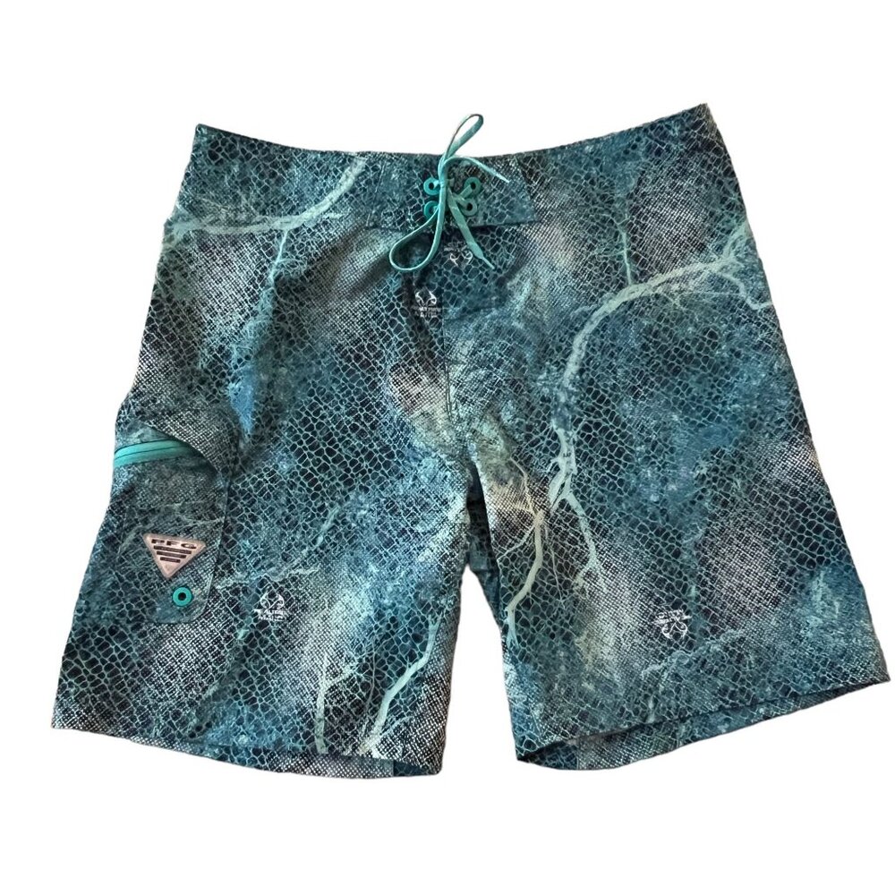 Columbia PFG Realtree Offshore Mako‎ Fishing Board Shorts Size 38 Camo